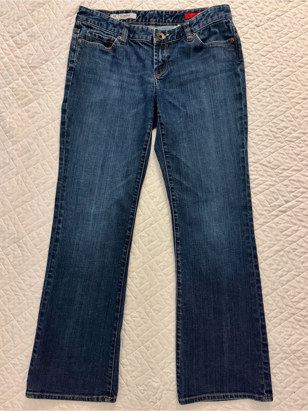 Express X2 Slim Fit Medium Wash Bootcut Flare Jeans Size 10 EUC